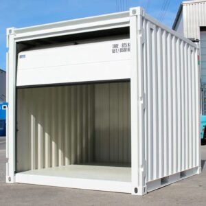 CONTENEUR DE RANGEMENT DE 10 PIEDS AVEC OUVERTURE “PORTE DE GARAGE SECTIONNELLE”